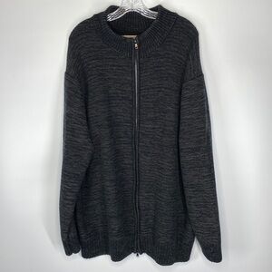 Society Of One Gray Full Zip Up Sweater Size 4XL